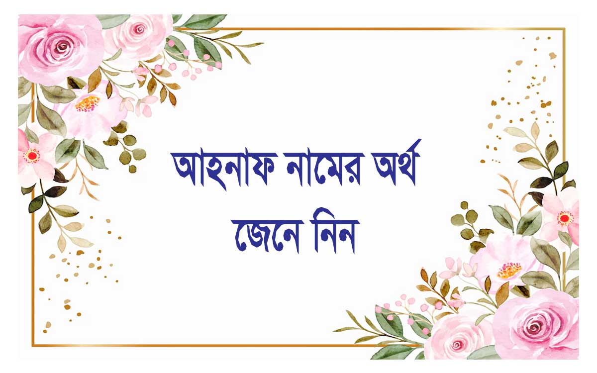 আহনাফ নামের অর্থ কি (Ahnaf Name Meaning In Bengali)