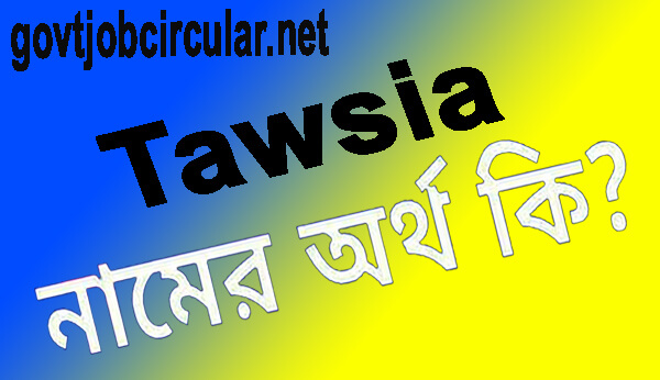 তাওসিয়া নামের অর্থ কি (Tawsia Name Meaning In Bengali)