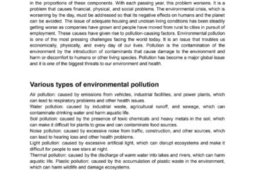 Environment Pollution Composition